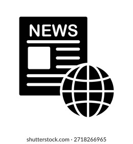 Newspaper icon illustration vector design template