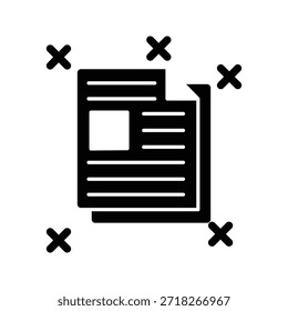 Newspaper icon illustration vector design template