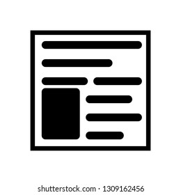 Newspaper icon, Image locations .text sign design