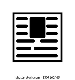 Newspaper icon, Image locations .text sign design