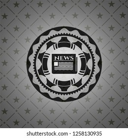 newspaper icon inside black badge