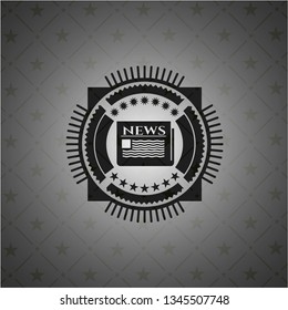 newspaper icon inside black badge