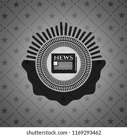 newspaper icon inside retro style black emblem