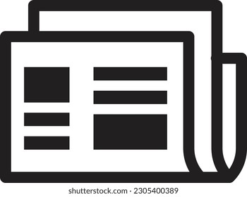 Icono de periódico vector de fondo aislado