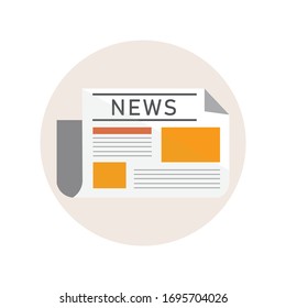Icono del periódico. elemento de diseño aislado