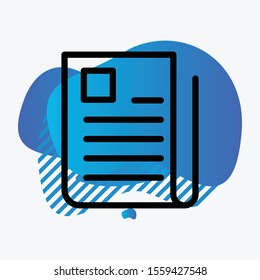 newspaper icon isolated on background
