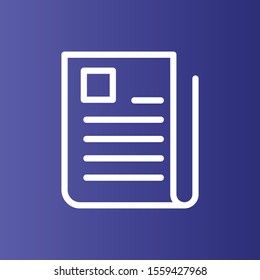 newspaper icon isolated on background
