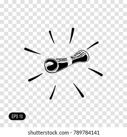 Newspaper icon isolated on transparent background. Black symbol for your design.