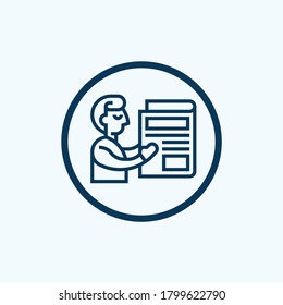 Icono de periódico aislado en fondo blanco. Icono de periódico de diseño moderno. Icono vectorial de periódico símbolo moderno y plano simple para sitio web, móvil, logotipo, aplicación