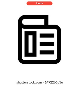 newspaper icon isolated sign symbol vector illustration - high quality black style vector icons
