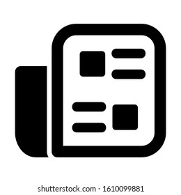 newspaper icon isolated sign symbol vector illustration - high quality black style vector icons

