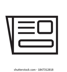 newspaper icon or isolated sign symbol vector illustration - high quality icons