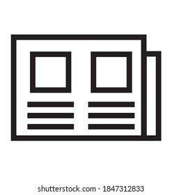 newspaper icon or isolated sign symbol vector illustration - high quality icons