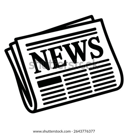 Newspaper icon isolated vector illustration on white background