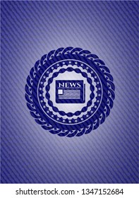 newspaper icon with jean texture