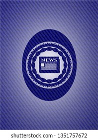 newspaper icon with jean texture