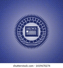 newspaper icon with jean texture