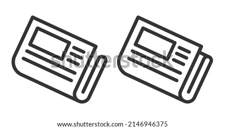 Newspaper icon. Newspaper line icon, outline vector sign. Vector illustration. Eps 10.