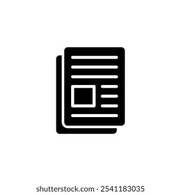 Newspaper icon logo design. news paper sign and symbolign