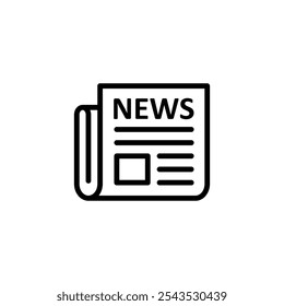 Newspaper icon logo design. news paper sign and symbolign