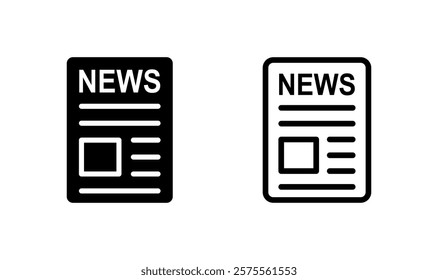 Newspaper icon logo design. news paper sign and symbolign