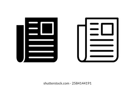 Newspaper icon logo design. news paper sign and symbolign