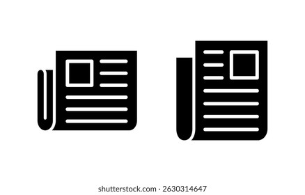 Newspaper icon logo design. news paper sign and symbolign