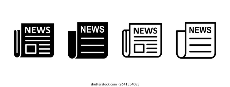 Newspaper icon logo design. news paper sign and symbolign