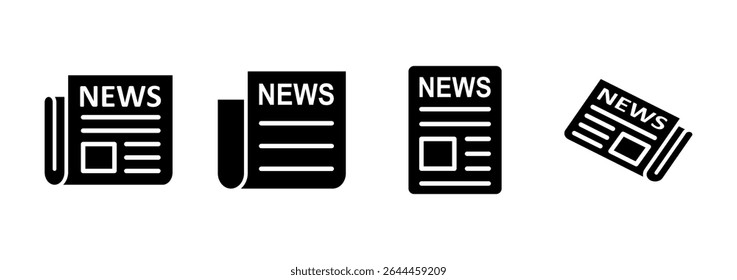 Newspaper icon logo design. news paper sign and symbolign
