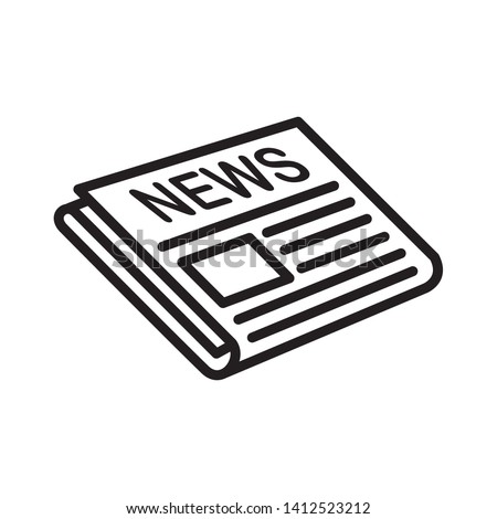 newspaper icon, logo design template