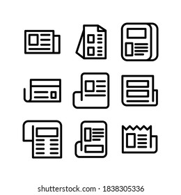 newspaper icon or logo isolated sign symbol vector illustration - high quality black style vector icons
