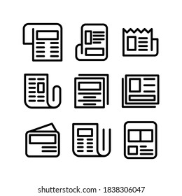 newspaper icon or logo isolated sign symbol vector illustration - high quality black style vector icons
