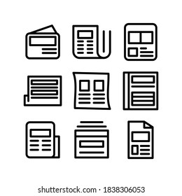 newspaper icon or logo isolated sign symbol vector illustration - high quality black style vector icons
