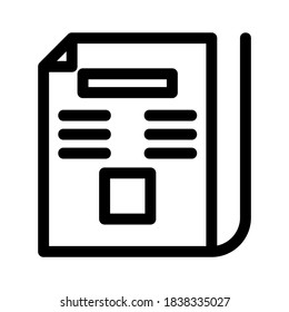newspaper icon or logo isolated sign symbol vector illustration - high quality black style vector icons
