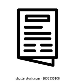 newspaper icon or logo isolated sign symbol vector illustration - high quality black style vector icons
