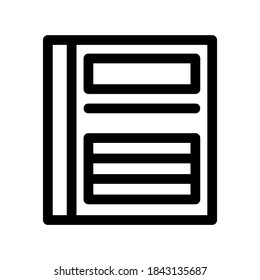 newspaper icon or logo isolated sign symbol vector illustration - high quality black style vector icons
