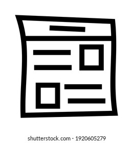 newspaper icon or logo isolated sign symbol vector illustration - high quality black style vector icons
