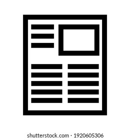 newspaper icon or logo isolated sign symbol vector illustration - high quality black style vector icons
