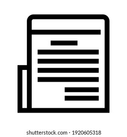 newspaper icon or logo isolated sign symbol vector illustration - high quality black style vector icons
