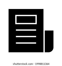 newspaper icon or logo isolated sign symbol vector illustration - high quality black style vector icons
