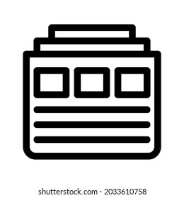 newspaper icon or logo isolated sign symbol vector illustration - high quality black style vector icons
