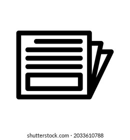 newspaper icon or logo isolated sign symbol vector illustration - high quality black style vector icons
