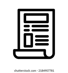 newspaper icon or logo isolated sign symbol vector illustration - high quality black style vector icons
