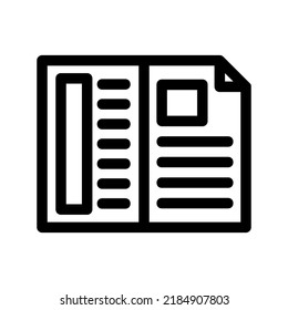 newspaper icon or logo isolated sign symbol vector illustration - high quality black style vector icons
