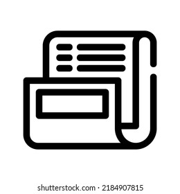 newspaper icon or logo isolated sign symbol vector illustration - high quality black style vector icons
