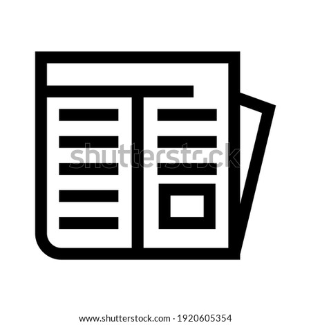 newspaper icon or logo isolated sign symbol vector illustration - high quality black style vector icons
