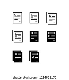 Newspaper Icon Logo Vector Symbol. Article Icon
