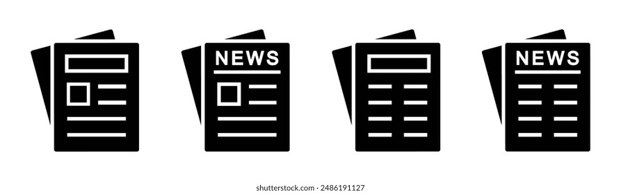 Newspaper icon. Magazine icon, Vector illustration