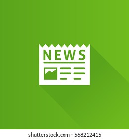 Newspaper icon in Metro user interface color style. Traditional communication publication