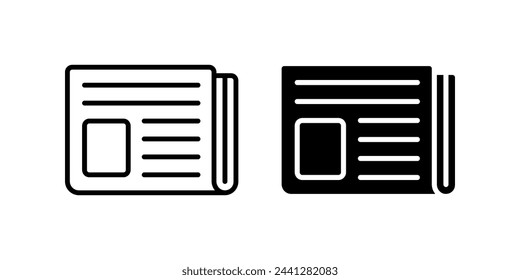 Newspaper icon. for mobile concept and web design. vector illustration